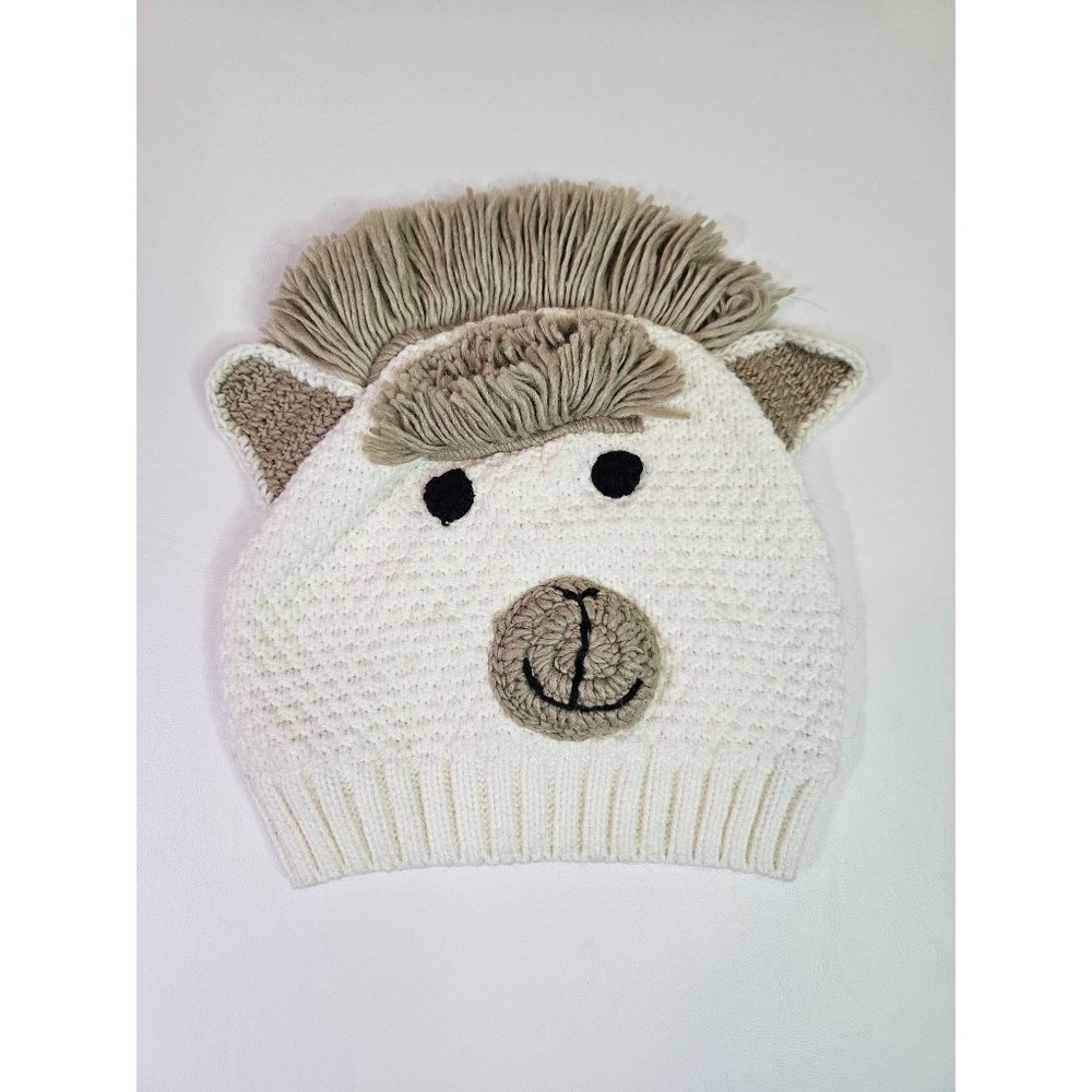 Llama Face Kid's Hat, Beanie Cap, Animal Hat, OS